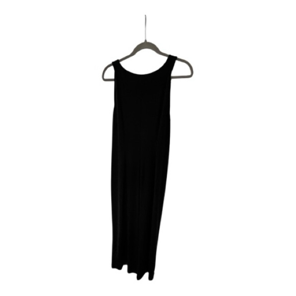 AB Studio NWT Sleeveless Maxi Dress XL Black Animal Print Front - Picture 5 of 5